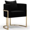 Chaise de salle à manger - Avec accoudoirs - Revêtue de velours - Giorgia image 9