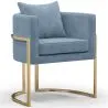Chaise de salle à manger - Avec accoudoirs - Revêtue de velours - Giorgia image 9