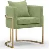 Chaise de salle à manger - Avec accoudoirs - Revêtue de velours - Giorgia image 9