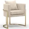 Chaise de salle à manger - Avec accoudoirs - Revêtue de velours - Giorgia image 9