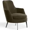 Fauteuil de Design Rembourré en Velours Style Contemporain - Hanneh image 9