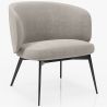 Fauteuil Design Courbé Tapissé Style Contemporain - Opreh image 9