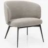 Fauteuil Design Courbé Tapissé Style Contemporain - Opreh image 9