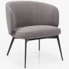 Fauteuil Design Courbé Tapissé Style Contemporain - Opreh image 9