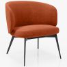 Fauteuil Design Courbé Tapissé Style Contemporain - Opreh image 9