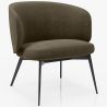 Fauteuil Design Courbé Tapissé Style Contemporain - Opreh image 9