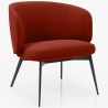 Fauteuil Design Courbé Tapissé Style Contemporain - Opreh image 9