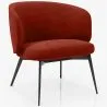 Fauteuil Design Courbé Tapissé Style Contemporain - Opreh image 9