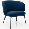 Fauteuil Design Courbé Tapissé Style Contemporain - Opreh image 9