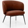 Fauteuil Design Courbé Tapissé Style Contemporain - Opreh image 9