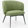 Fauteuil Design Courbé Tapissé Style Contemporain - Opreh image 9