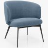 Fauteuil Design Courbé Tapissé Style Contemporain - Opreh image 9