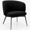 Fauteuil Design Courbé Tapissé Style Contemporain - Opreh image 9