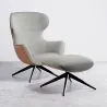Fauteuil Design Rembourré de Style Contemporain avec Repose-pieds - Derta image 9