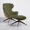 Fauteuil Design Rembourré de Style Contemporain avec Repose-pieds - Derta image 9