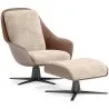 Fauteuil Design Contemporain Tapissé avec Repose-pieds - Asher image 9