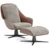 Fauteuil Design Contemporain Tapissé avec Repose-pieds - Asher image 9