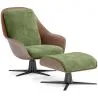 Fauteuil Design Contemporain Tapissé avec Repose-pieds - Asher image 9