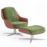 Fauteuil Design Contemporain Tapissé avec Repose-pieds - Asher image 9