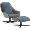 Fauteuil Design Contemporain Tapissé avec Repose-pieds - Asher image 9