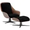Fauteuil Design Contemporain Tapissé avec Repose-pieds - Asher image 9