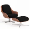 Fauteuil Design Contemporain Tapissé avec Repose-pieds - Asher image 9