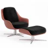 Fauteuil Design Contemporain Tapissé avec Repose-pieds - Asher image 9