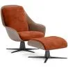 Fauteuil Design Contemporain Tapissé avec Repose-pieds - Asher image 9