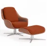 Fauteuil Design Contemporain Tapissé avec Repose-pieds - Asher image 9