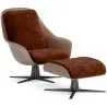 Fauteuil Design Contemporain Tapissé avec Repose-pieds - Asher image 9