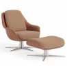 Fauteuil Design Contemporain Tapissé avec Repose-pieds - Asher image 9