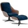 Fauteuil Design Contemporain Tapissé avec Repose-pieds - Asher image 9