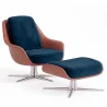 Fauteuil Design Contemporain Tapissé avec Repose-pieds - Asher image 9