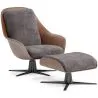 Fauteuil Design Contemporain Tapissé avec Repose-pieds - Asher image 9