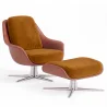 Fauteuil Design Contemporain Tapissé avec Repose-pieds - Asher image 9