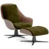 Fauteuil Design Contemporain Tapissé avec Repose-pieds - Asher image 9