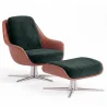 Fauteuil Design Contemporain Tapissé avec Repose-pieds - Asher image 9
