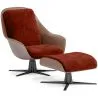 Fauteuil Design Contemporain Tapissé avec Repose-pieds - Asher image 9