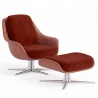 Fauteuil Design Contemporain Tapissé avec Repose-pieds - Asher image 9