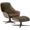 Fauteuil Design Contemporain Tapissé avec Repose-pieds - Asher image 9