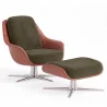 Fauteuil Design Contemporain Tapissé avec Repose-pieds - Asher image 9