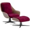 Fauteuil Design Contemporain Tapissé avec Repose-pieds - Asher image 9