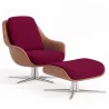 Fauteuil Design Contemporain Tapissé avec Repose-pieds - Asher image 9