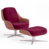 Fauteuil Design Contemporain Tapissé avec Repose-pieds - Asher image 9