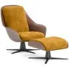 Fauteuil Design Contemporain Tapissé avec Repose-pieds - Asher image 9
