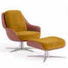 Fauteuil Design Contemporain Tapissé avec Repose-pieds - Asher image 9