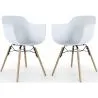 Chaise de Salle à Manger - Design Scandinave - Pieds en Bois - Lot de 2 - Nordika image 9