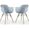 Chaise de Salle à Manger - Design Scandinave - Pieds en Bois - Lot de 2 - Nordika image 9