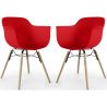 Chaise de Salle à Manger - Design Scandinave - Pieds en Bois - Lot de 2 - Nordika image 9
