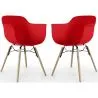 Chaise de Salle à Manger - Design Scandinave - Pieds en Bois - Lot de 2 - Nordika image 9